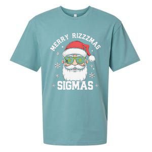 Merry Rizz Mas Sigmas Gen Alpha Middle School Christmas Sueded Cloud Jersey T-Shirt