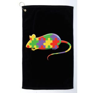 Mouse Rat Mice Special Puzzle April Blue Autism Awareness Great Gift Platinum Collection Golf Towel