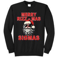 Merry Rizz Mas Sigmas Cool Santa Face Gen Alpha Christmas Gift Sweatshirt