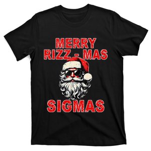 Merry Rizz Mas Sigmas Cool Santa Face Gen Alpha Christmas Gift T-Shirt