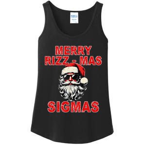 Merry Rizz Mas Sigmas Cool Santa Face Gen Alpha Christmas Gift Ladies Essential Tank