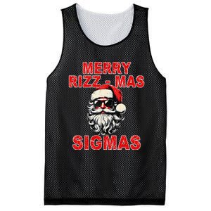 Merry Rizz Mas Sigmas Cool Santa Face Gen Alpha Christmas Gift Mesh Reversible Basketball Jersey Tank