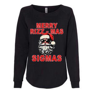 Merry Rizz Mas Sigmas Cool Santa Face Gen Alpha Christmas Gift Womens California Wash Sweatshirt