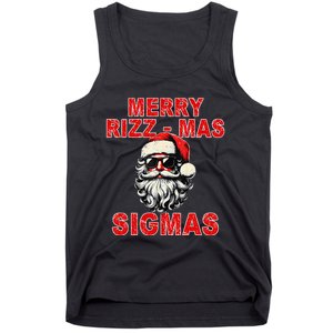 Merry Rizz Mas Sigmas Cool Santa Face Gen Alpha Christmas Gift Tank Top