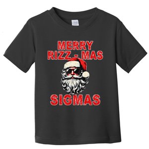 Merry Rizz Mas Sigmas Cool Santa Face Gen Alpha Christmas Gift Toddler T-Shirt