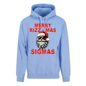 Merry Rizz Mas Sigmas Cool Santa Face Gen Alpha Christmas Gift Unisex Surf Hoodie