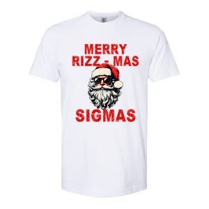 Merry Rizz Mas Sigmas Cool Santa Face Gen Alpha Christmas Gift Softstyle CVC T-Shirt