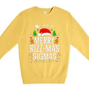 Merry Rizz Mas Sigmas Funny Xmas Santa Christmas Premium Crewneck Sweatshirt