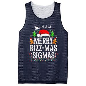 Merry Rizz Mas Sigmas Funny Xmas Santa Christmas Mesh Reversible Basketball Jersey Tank