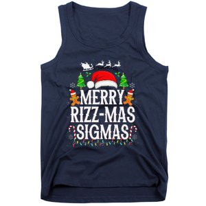 Merry Rizz Mas Sigmas Funny Xmas Santa Christmas Tank Top