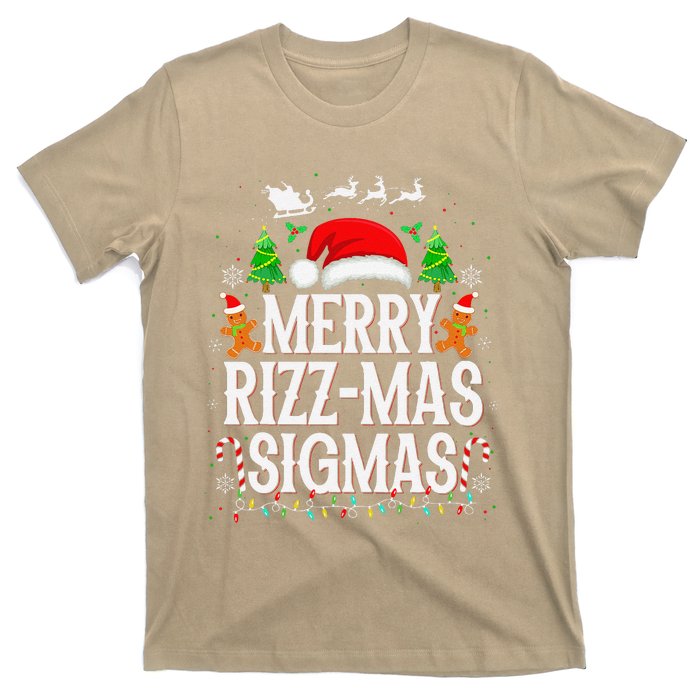 Merry Rizz Mas Sigmas Funny Xmas Santa Christmas T-Shirt