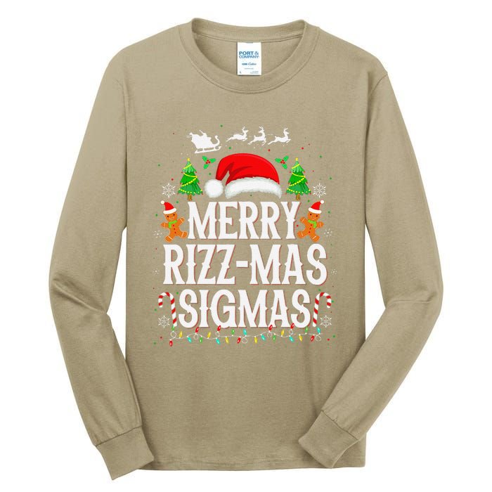 Merry Rizz Mas Sigmas Funny Xmas Santa Christmas Tall Long Sleeve T-Shirt