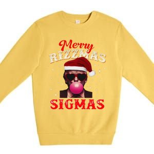 Merry Rizz Mas Sigmas Gen Alpha Trump Santa Christmas Premium Crewneck Sweatshirt