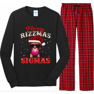 Merry Rizz Mas Sigmas Gen Alpha Trump Santa Christmas Long Sleeve Pajama Set