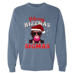 Merry Rizz Mas Sigmas Gen Alpha Trump Santa Christmas Garment-Dyed Sweatshirt