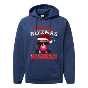 Merry Rizz Mas Sigmas Gen Alpha Trump Santa Christmas Performance Fleece Hoodie