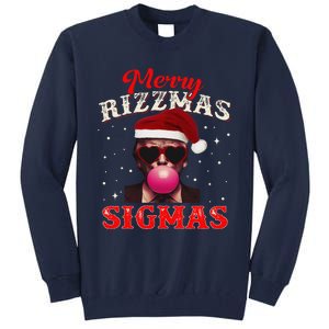 Merry Rizz Mas Sigmas Gen Alpha Trump Santa Christmas Tall Sweatshirt