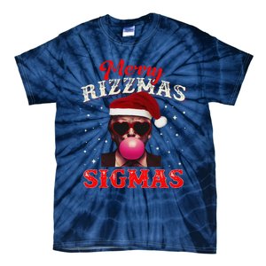 Merry Rizz Mas Sigmas Gen Alpha Trump Santa Christmas Tie-Dye T-Shirt