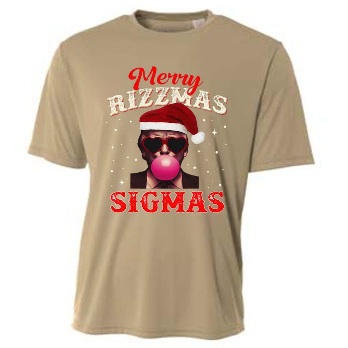 Merry Rizz Mas Sigmas Gen Alpha Trump Santa Christmas Cooling Performance Crew T-Shirt