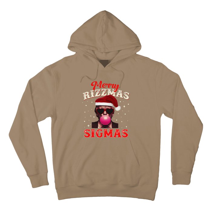 Merry Rizz Mas Sigmas Gen Alpha Trump Santa Christmas Hoodie