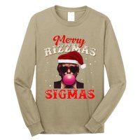 Merry Rizz Mas Sigmas Gen Alpha Trump Santa Christmas Long Sleeve Shirt