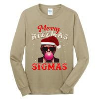 Merry Rizz Mas Sigmas Gen Alpha Trump Santa Christmas Tall Long Sleeve T-Shirt