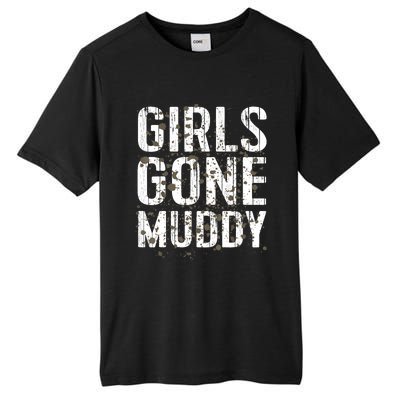 Mud Run Marathon Runner Girl Gone Muddy Mudding Tall Fusion ChromaSoft Performance T-Shirt