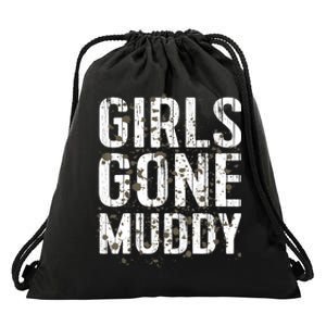 Mud Run Marathon Runner Girl Gone Muddy Mudding Drawstring Bag