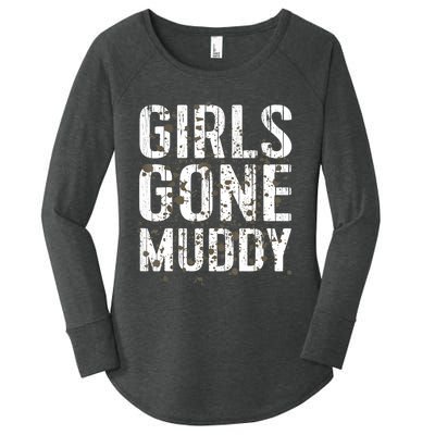 Mud Run Marathon Runner Girl Gone Muddy Mudding Women's Perfect Tri Tunic Long Sleeve Shirt