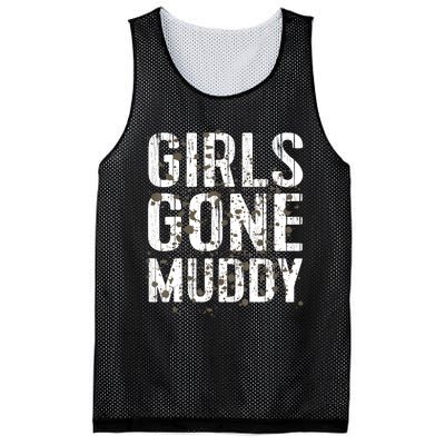 Mud Run Marathon Runner Girl Gone Muddy Mudding Mesh Reversible Basketball Jersey Tank