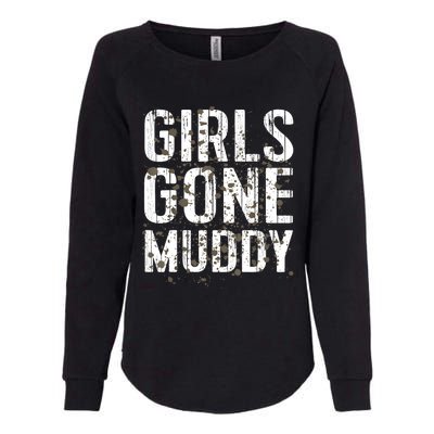 Mud Run Marathon Runner Girl Gone Muddy Mudding Womens California Wash Sweatshirt