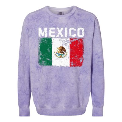 Mexico Roots Mexican Flag Pride Hispanic Heritage Colorblast Crewneck Sweatshirt