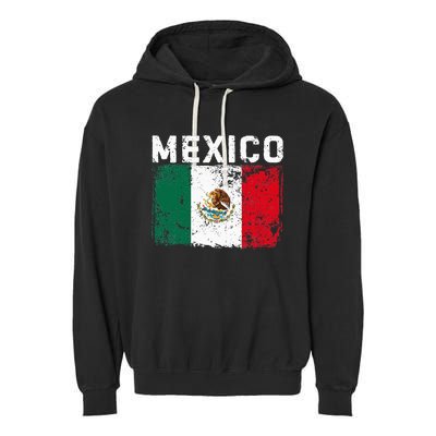 Mexico Roots Mexican Flag Pride Hispanic Heritage Garment-Dyed Fleece Hoodie