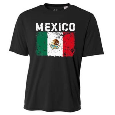 Mexico Roots Mexican Flag Pride Hispanic Heritage Cooling Performance Crew T-Shirt