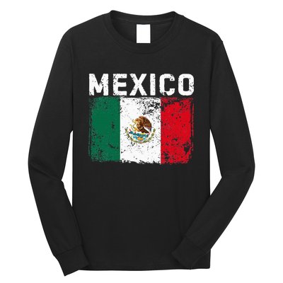 Mexico Roots Mexican Flag Pride Hispanic Heritage Long Sleeve Shirt