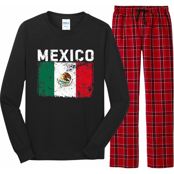 Mexico Roots Mexican Flag Pride Hispanic Heritage Long Sleeve Pajama Set