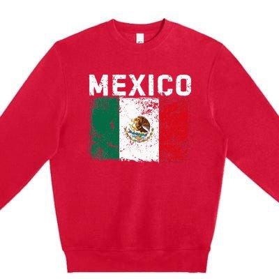 Mexico Roots Mexican Flag Pride Hispanic Heritage Premium Crewneck Sweatshirt