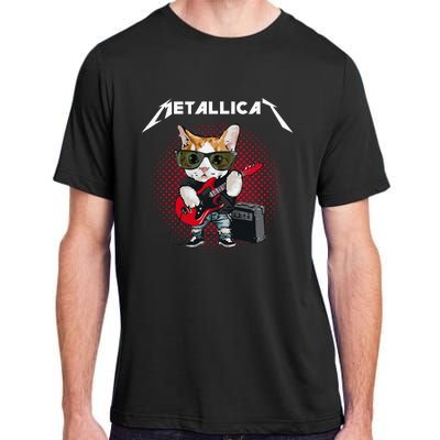 Metallicat Rock Music Funny Parody Cat Lovers Concert Adult ChromaSoft Performance T-Shirt