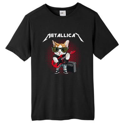 Metallicat Rock Music Funny Parody Cat Lovers Concert Tall Fusion ChromaSoft Performance T-Shirt