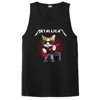 Metallicat Rock Music Funny Parody Cat Lovers Concert PosiCharge Competitor Tank