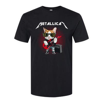 Metallicat Rock Music Funny Parody Cat Lovers Concert Softstyle CVC T-Shirt