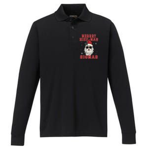 Merry Rizz Mas Sigmas Gen Alpha Middle School Christmas Performance Long Sleeve Polo