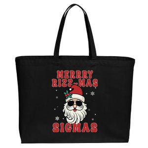 Merry Rizz Mas Sigmas Gen Alpha Middle School Christmas Cotton Canvas Jumbo Tote