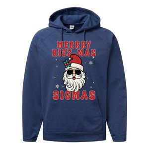 Merry Rizz Mas Sigmas Gen Alpha Middle School Christmas Performance Fleece Hoodie