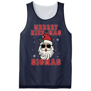 Merry Rizz Mas Sigmas Gen Alpha Middle School Christmas Mesh Reversible Basketball Jersey Tank