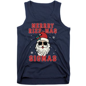 Merry Rizz Mas Sigmas Gen Alpha Middle School Christmas Tank Top