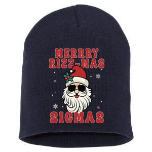 Merry Rizz Mas Sigmas Gen Alpha Middle School Christmas Short Acrylic Beanie