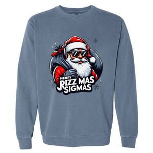 Merry Rizz Mas Sigmas Gen Alpha Middle School Christmas Garment-Dyed Sweatshirt