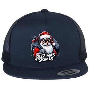 Merry Rizz Mas Sigmas Gen Alpha Middle School Christmas Flat Bill Trucker Hat