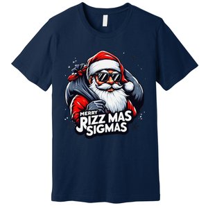 Merry Rizz Mas Sigmas Gen Alpha Middle School Christmas Premium T-Shirt